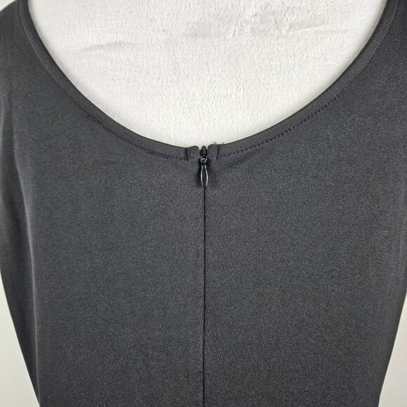 Grace Karin Womens Large Black A-Line Midi Cocktail Dress Sleeveless Tank Design - Picture 8 of 10